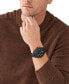 ფოტო #4 პროდუქტის Men's Machine Quartz Black Stainless Steel Bracelet Watch, 49mm