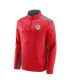 Men's Red, Gray LA Clippers Primary Logo Fleece Quarter-Zip Jacket