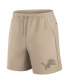 Фото #3 товара Men's and Women's Khaki Detroit Lions Elements Super Soft Fleece Shorts