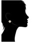 ფოტო #2 პროდუქტის Mother of Pearl and Cubic Zirconia Clover Stud Earrings