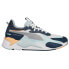 Фото #1 товара Puma RsX Flagship Striped Lace Up Mens Blue, White Sneakers Casual Shoes 381982