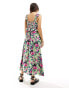 Y.A.S v-neck frill midi dress in floral