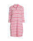 ფოტო #2 პროდუქტის Women's Cotton Slub 3/4 Sleeve Polo Dress