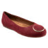 Softwalk Sonoma Halo S2257-662 Womens Burgundy Extra Wide Ballet Flats Shoes 7