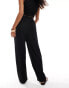 Фото #3 товара ONLY Petite wide leg trouser co-ord in black