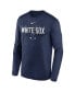 Фото #3 товара Men's Navy Chicago White Sox Authentic Collection Team Logo Legend Performance Long Sleeve T-shirt