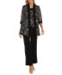 ფოტო #1 პროდუქტის Women's Layered-Look Top & Straight-Fit Pants