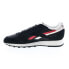 Reebok Classic Leather Mens Black Suede Lace Up Lifestyle Sneakers Shoes