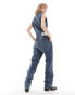 Calvin Klein Jeans sleeveless zip denim jumpsuit in grey wash - ASOS Exclusive Graue Jeans, L - фото #3