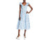 Фото #1 товара Banjanan 304311 Womens Maya Cotton Ruffled Floral Dress Blue Size Small