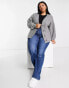 Фото #8 товара ASOS DESIGN Curve chunky stitch cardigan in grey