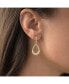 ფოტო #2 პროდუქტის Cubic Zirconia Bezel Diamond Cut Pear Shaped Earrings in Sterling Silver (Also in 14k Gold Over Silver or 14k Rose Gold Over Silver)