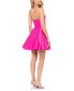 Women's Pleated Strapless Mini Dress