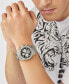ფოტო #5 პროდუქტის Men's Hurricane Silver-Tone Stainless Steel Bracelet Watch 44mm