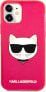 Karl Lagerfeld Karl Lagerfeld KLHCP12SCHTRP iPhone 12 mini 5,4" różowy/pink hardcase Glitter Choupette Fluo