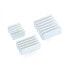 Фото #1 товара Set of heat sinks for Raspberry Pi - silver with heat transfer tape - 3pcs.