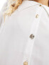 Urban Revivo oversized shirt with collar in ivory