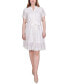 ფოტო #1 პროდუქტის Short Sleeve Eyelet Flounced Dress