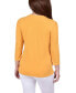 ფოტო #2 პროდუქტის Petite 3/4 Sleeve Knit Crepe Studded Keyhole Top