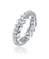 Фото #1 товара RA White Gold Plated Oval Cubic Zirconia Band Ring
