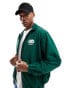 Parlez myrtle nylon track zip up jacket in dark green