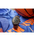 Men's Swiss Chronograph Chrono XL NBA New York Knicks Black Leather Strap Watch 45mm