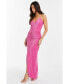 ფოტო #3 პროდუქტის Women's Lurex Wrap Diamante Strap Maxi Dress