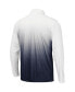 Men's White, Black Ole Miss Rebels Magic Ombre Long Sleeve Quarter-Zip Jacket