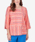 Women's Neptune Beach Geometric Blouse with Button Details