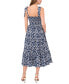 ფოტო #2 პროდუქტის Women's Paisley Print Tie-Shoulder Midi Dress