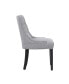Фото #6 товара Upholstered Wingback Button Tufted Dining Chair