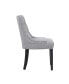 Upholstered Wingback Button Tufted Dining Chair