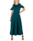 Фото #1 товара Women's Ruffle Cold Shoulder A-Line Maxi Dress