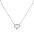 Lovely Silver Heart Necklace Tesori SAIW128