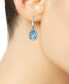 ფოტო #2 პროდუქტის Sky Blue Topaz (4 ct. t.w.) & White Topaz (5/8 ct. t.w.) Drop Earrings in Sterling Silver