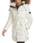 Фото #1 товара Karl Lagerfeld Womens Shine Hooded Short Belted Puffer Coat