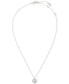 ფოტო #1 პროდუქტის Cubic Zirconia Heart Halo Pendant Necklace, 16" + 3" extender