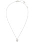 Фото #1 товара kate spade new york cubic Zirconia Heart Halo Pendant Necklace, 16" + 3" extender