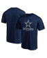 Фото #1 товара Men's Navy Dallas Cowboys Team Lockup T-shirt