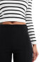 ONLY high waisted slit front legging trousers in black