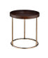 Фото #1 товара Round Tray Table with Metal Frame, Espresso