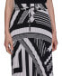 Women's Printed Pleated Pull-On Asymmetrical-Hem Midi Skirt