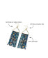 Фото #2 товара Patricia Mixed Luxe Bead Gradient Fringe Earrings Navy