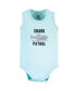 Baby Boys Cotton Sleeveless Bodysuits, Shark Patrol, 5-Pack