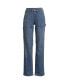 ფოტო #1 პროდუქტის Plus Size Recover High Rise Relaxed Straight Leg Utility Blue Jeans
