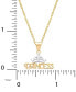 Фото #5 товара Disney children's Princess Tiara 15" Pendant Necklace in 14k Gold