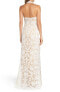 Tadashi Shoji 156804 Women's Lace Front Slit Halter Gown Ivory/Petal Sz. 18