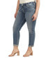 ფოტო #3 პროდუქტის Trendy Plus Size Girlfriend Mid-Rise Slim Jeans