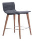 Фото #4 товара 34" each, Set of 2 Wood, Polyester Jericho Counter Chair