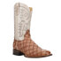 Фото #2 товара Roper Pretty Real Faux Pirarucu Print Square Toe Cowboy Womens Brown Casual Boo